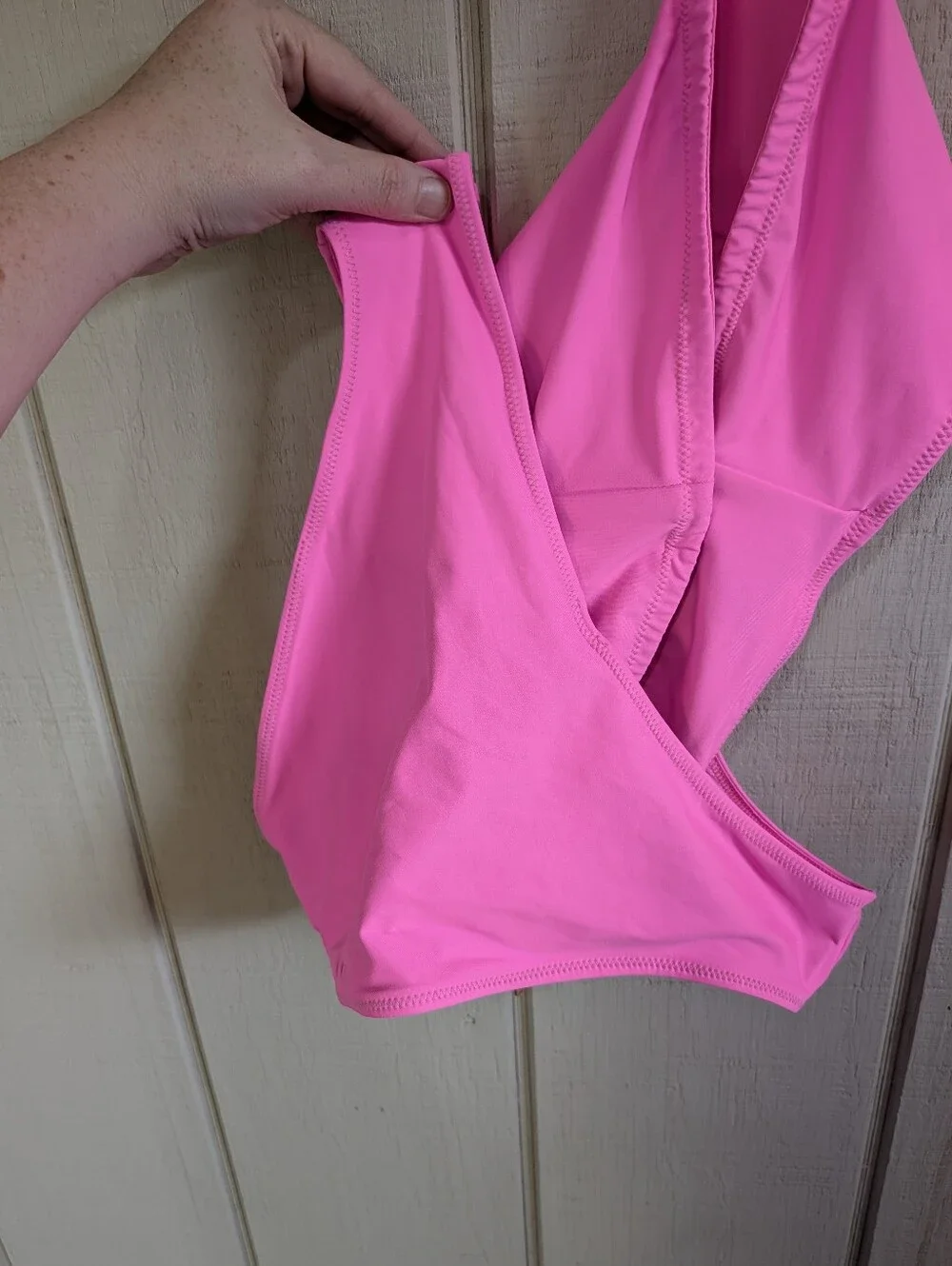 SKIMS Recycled Swim Cut Out Halter Neck Monokini Swimsuit Bikini Taffy Pink